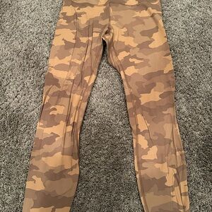 Lululemon Athletica Tan Camouflage Leggings